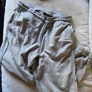 Alphalete Light Gray Drawstring Joggers